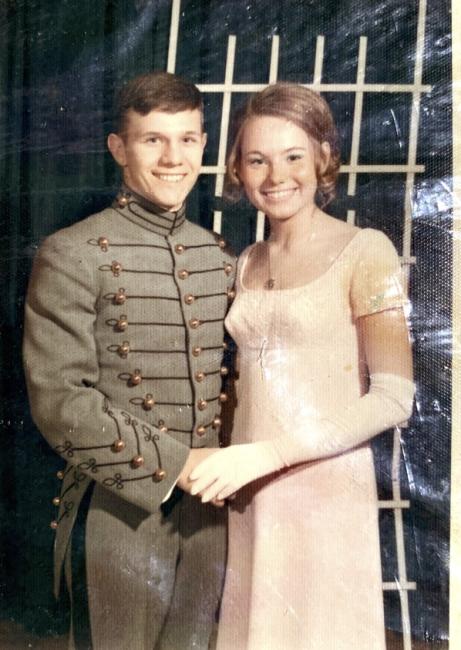 Young Don and Connie Brown dressed for a dance